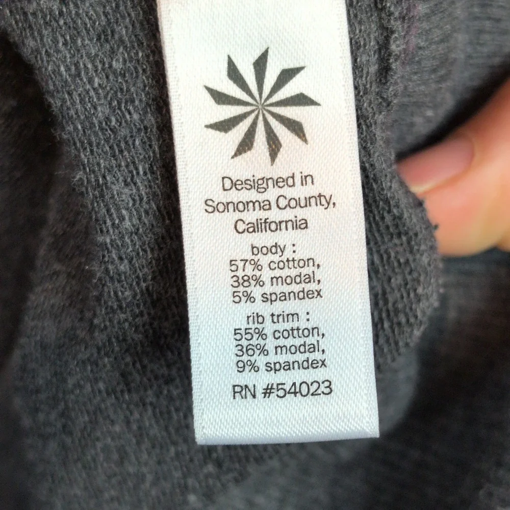 Athleta Om to Home Tunic Dress Women's Md Gray Casual Athleisure Lounge Cotton
